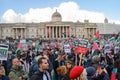 Protest in solidarity with Palestine in Trafalgar Square in London