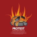 Protest By Tires Burned