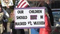 Protest to stop masking and vaxing the children