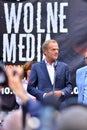 Protest to support free media in Poland. Opposition leader Donald Tusk.