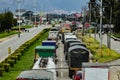 Protest by truckers Royalty Free Stock Photo