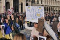 Ukranians protest in Duomo Square Milan
