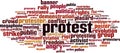 Protest word cloud Royalty Free Stock Photo