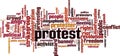 Protest word cloud Royalty Free Stock Photo