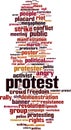 Protest word cloud Royalty Free Stock Photo