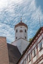 The protestant church St. Barbara in the city Harburg, Swabia, Bavaria, Germany