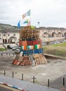 A Protestant loyalist bonfire in Londonderry Northern ireland