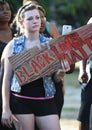 Protester at Black Lives Matter rally in Charleston, SC. Royalty Free Stock Photo