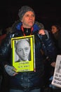 Protester in Bucharest