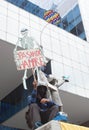 A protester in Caracas against Venezuelan goverment