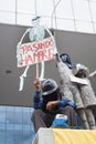 Protester in Caracas against Venezuelan goverments