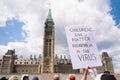 Protester Condemning Pedophilia at Parliament Hill, Ottawa, Canada