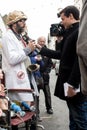 Protester filmed at Anti UKIP protest in Thanet South