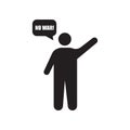 Protester icon vector sign and symbol isolated on white background, Protester logo concept