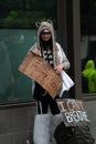 Protester in Seattle with signs on May 30 2020