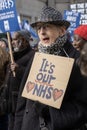 Protester at the SOS NHS National Demo - London, UK.