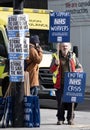 Protester at the SOS NHS National Demo - London, UK.