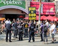 Protesters against the 34th Annual Mermaid Parade