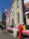 Canada High Commission in London blocked with giant oil pipeline