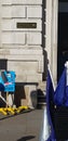 Protesters at the Cabinet Office standing up for Democracy