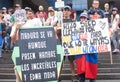 Protesters in Caracas against Venezuelan goverments