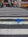 Barricade Tape in the Street, Police Tape, Law Enforcement Tape, NYC, NY, USA