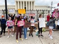 Protesters in Front of the Supreme Court in Washington DC Royalty Free Stock Photo