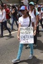 Protesters in Caracas Venezuela