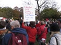 Protesters at Lafayette Park in November