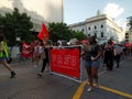 Protesters march following the overturning of Roe v Wade in New Orleans, United States