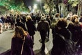 Protesters marching on streets