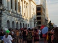 Protesters near the United States Fifth Circuit Court of Appeals after the overturning of Roe v Wade Royalty Free Stock Photo