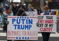 Protesters Outside of Donald Trump`s Inauguration 2017