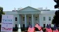 Protesters outside the White House Donald Trump