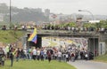 Protesters participating in the event called The mother of all protests in Venezuela against Nicolas Maduro government 2017