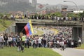 Protesters participating in the event called The mother of all protests in Venezuela against Nicolas Maduro government 2017