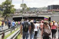 Protesters participating in the event called The mother of all protests in Venezuela against Nicolas Maduro government 2017