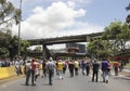 Protesters participating in the event called The mother of all protests in Venezuela against Nicolas Maduro government 2017