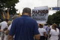 Protesters participating in the event called The mother of all protests in Venezuela against Nicolas Maduro government Royalty Free Stock Photo