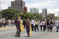 Protesters participating in the event called The mother of all protests in Venezuela against Nicolas Maduro government 2017