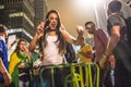 Protesters on Paulista Avenue during a protest against the increase in the value of bus, train and subway tickets