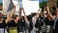 Protesters at Pennsylvania Avenue in Washington DC