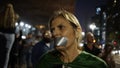 Protest against political censorship in SÃÂ£o Paulo