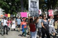 Protesters rallied in the streets against the Monsanto corporation