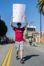 Protesters rallied in the streets against the Monsanto corporation