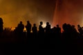 Protesters Silhouettes Royalty Free Stock Photo