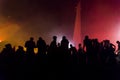 Protesters Silhouettes Royalty Free Stock Photo