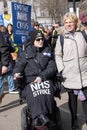 Protesters at the SOS NHS National Demonstration in London, UK.