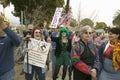 Protesters start marching against Iraq War and George W. Bush at an anti-Iraq War protest march in Santa Barbara, California on Ma Royalty Free Stock Photo