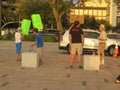 Protesters in traffic, Tampa, Florida